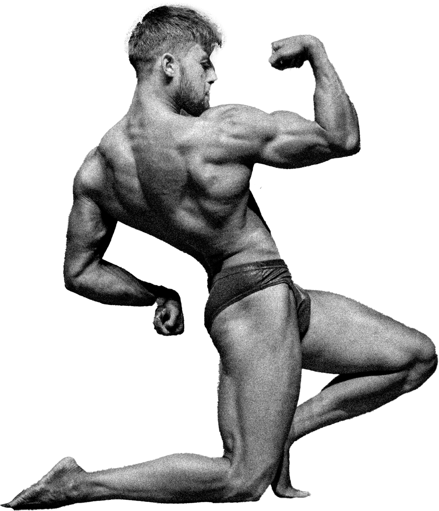 Bodybuilder posing